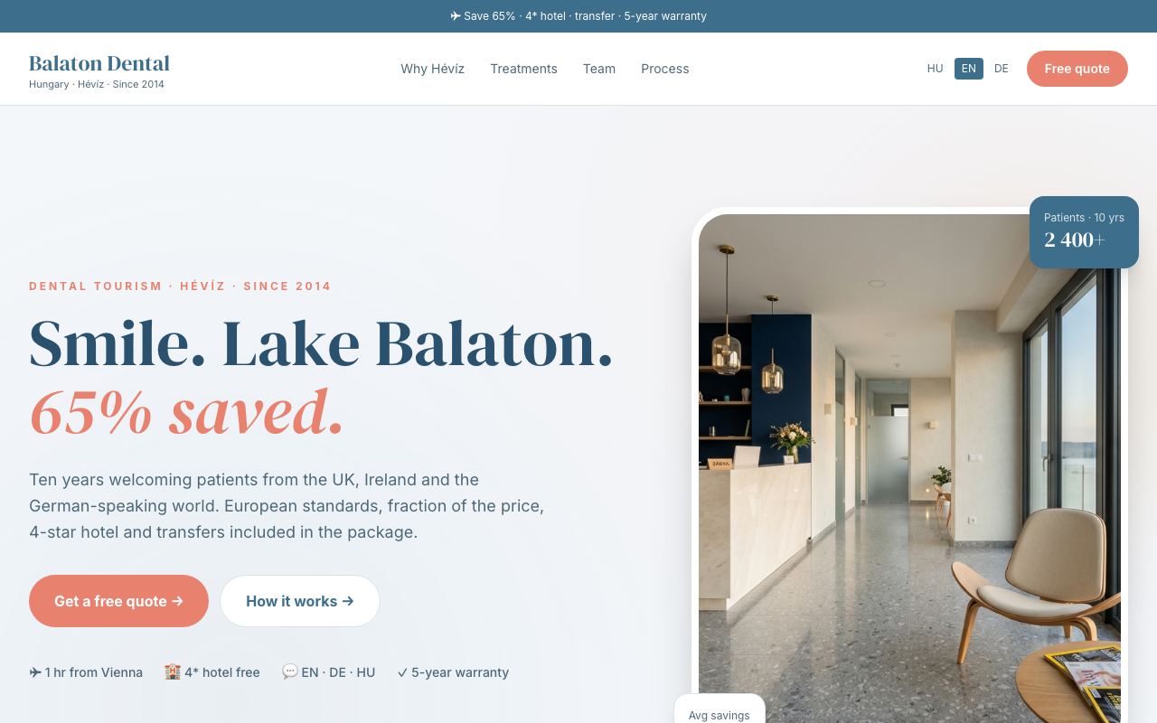 Balaton Dental Hungary home page