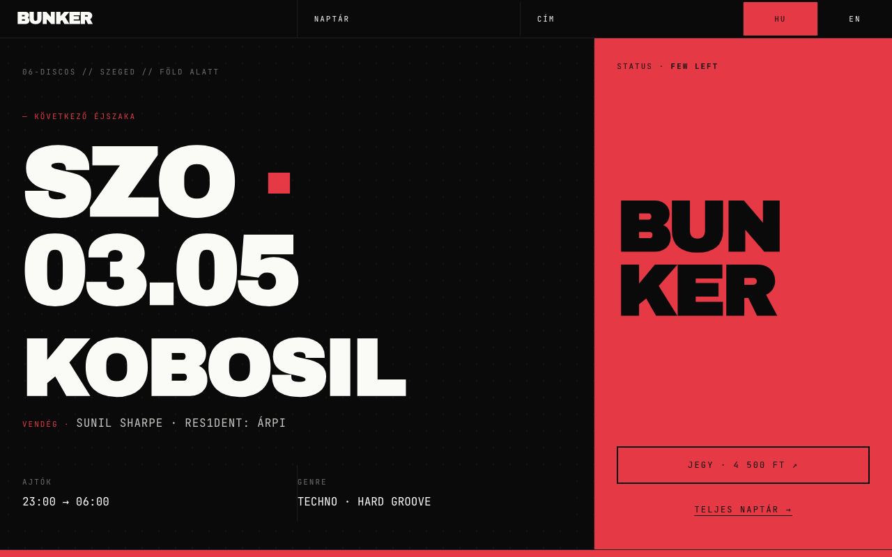 Bunker home page