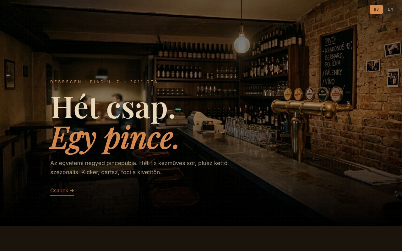Cellar 7 Pub home page