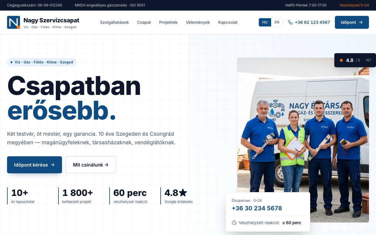 Nagy Szervízcsapat home page