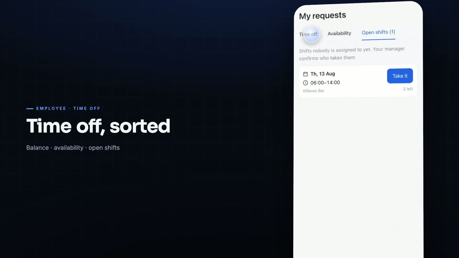 Shiftly — screen 3
